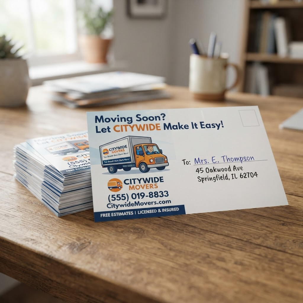 direct mail postcards for moving companies targeted marketing strategy